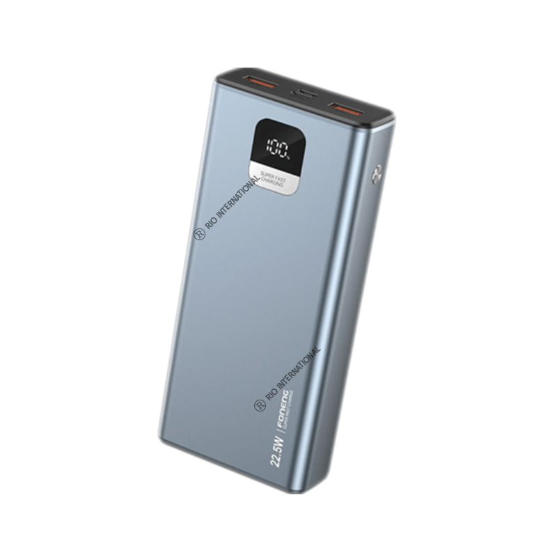 Foneng GT200 20000mah 22.5w with 3 outputs Power Bank - Metal Grey