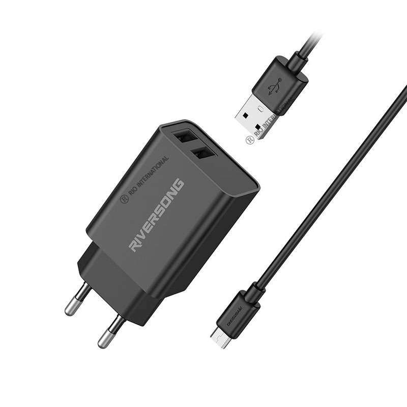 Riversong 12W Charger & Cable Type B SafeKub D2