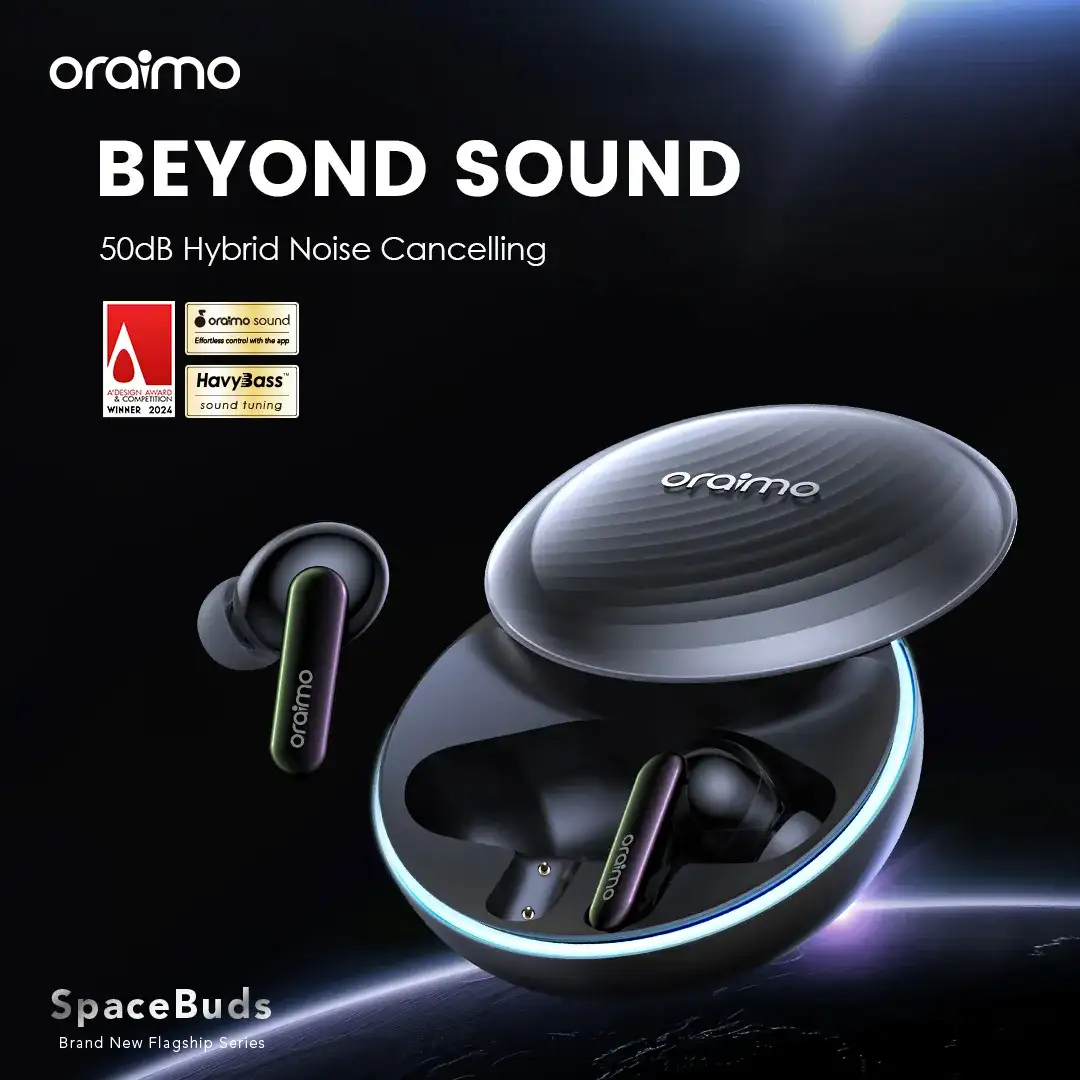 Oraimo SpaceBuds OTW-630 Hybrid ANC True Wireless Earbuds Customized Voice Prompt