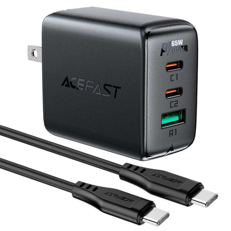 Acefast A15 PD65W Charger (2xUSB-C+1xUSB-A) US