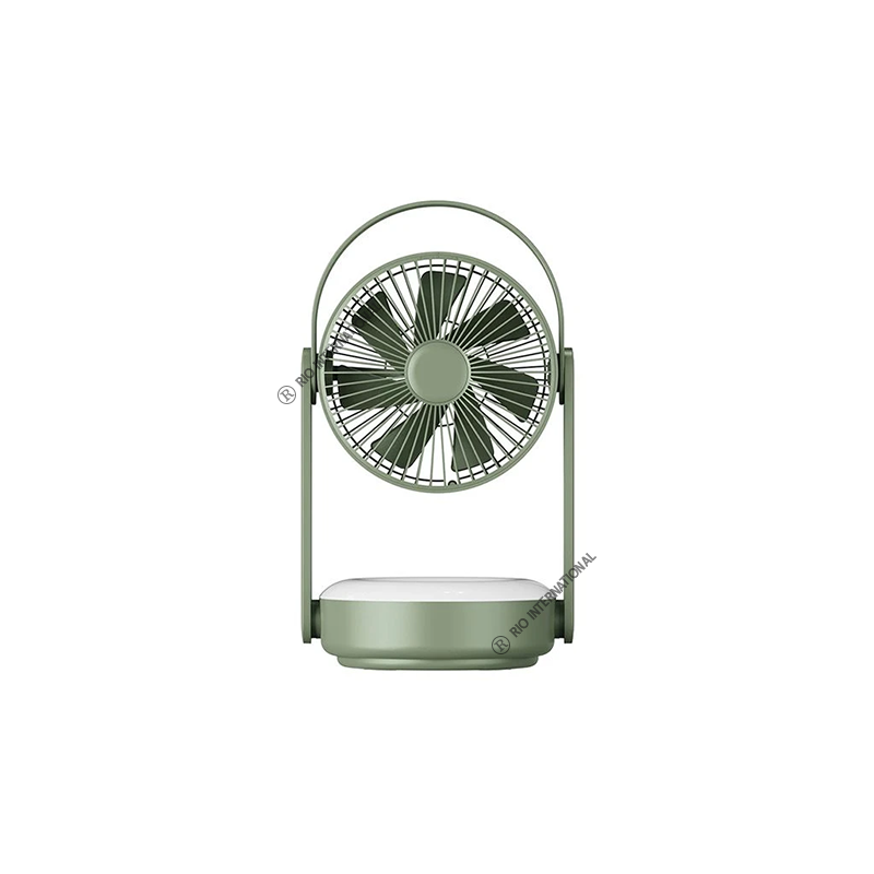 OKFF01W- Army Green Outdoor Fan + LED Light with Remote Control