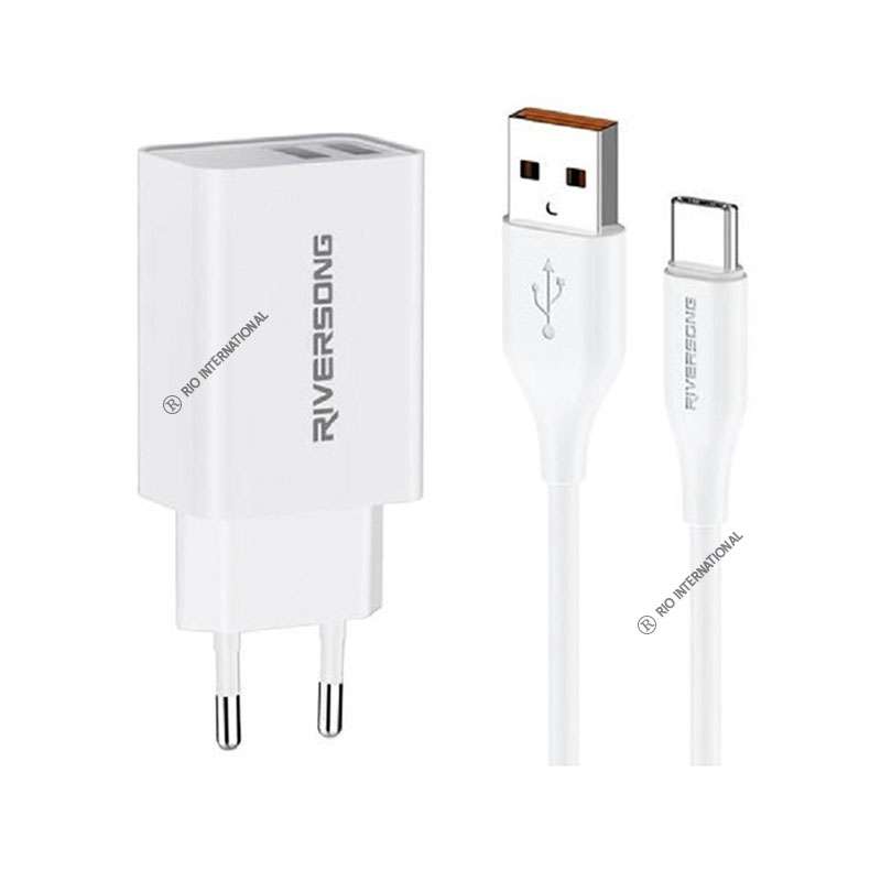 Riversong 12W Charger & Cable Type C SafeKub D2